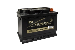 Autobaterie Hart, 12V, 56AH 480A 242X175X190/P+/, HART 564 524
